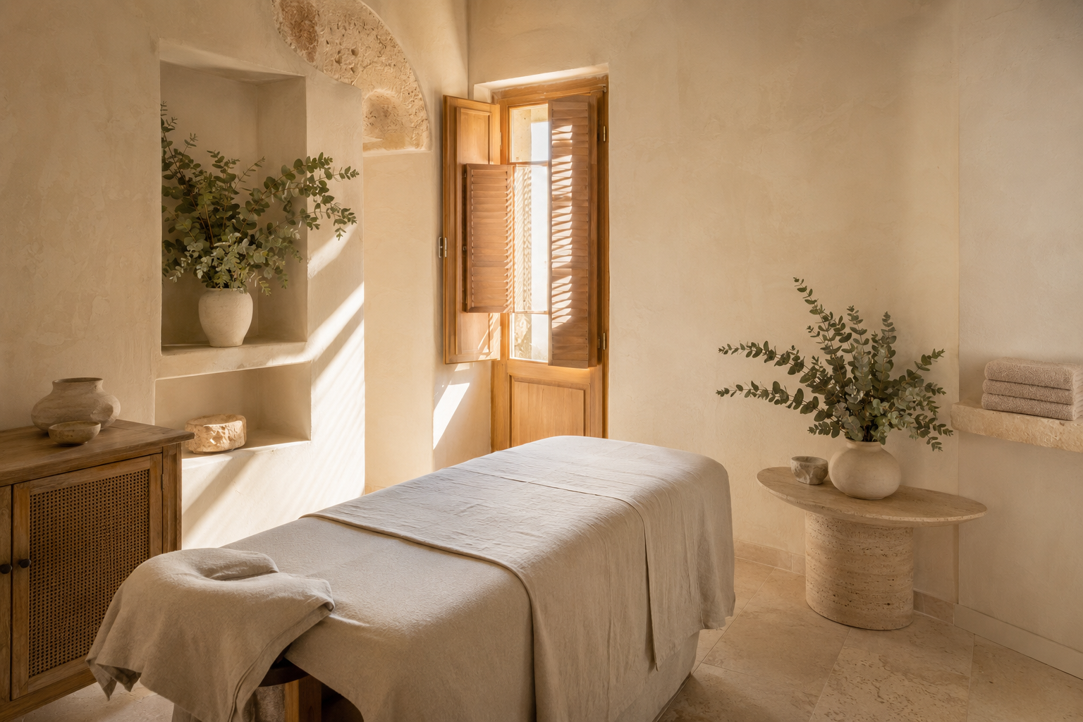 Studio massaggi accogliente e luminoso